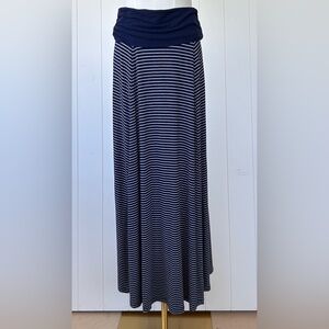 GAP‎ Brand Women’s Striped Maxi Skirt Wide Waistband Size Medium